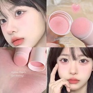 Natural matte plain powder blusher stick sponge powder blusher cream student glitter powder blusher