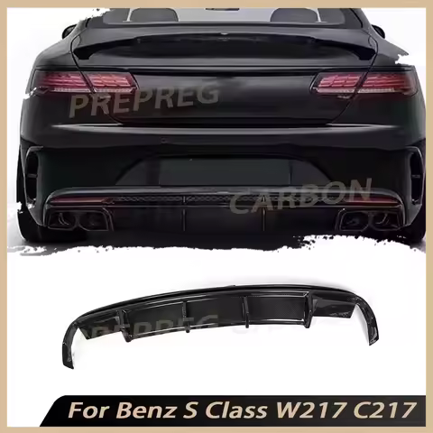 Rear Bumper Diffuser Spoiler Car Body Kits for Mercedes Benz S Class W217 C217 S63 65 AMG Coupe 2014
