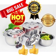 Stainless Steel Pot / 14-30cm / Indian Pot