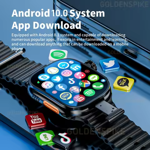 Curved Display 4G Android Smartwatch With 180° Rotating camera WiFi GPS SIM card 2.26-inch Amoled Pl