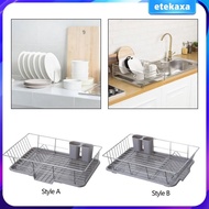 [Etekaxa] Dish Drying Rack Dish Drainer, Self-Draining Dish Drainer for Plates, Kitchen