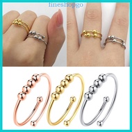 Fine Stainless Steel Decompression Ring Women s Anti-Anxiety Relief Anxiety Open Ring