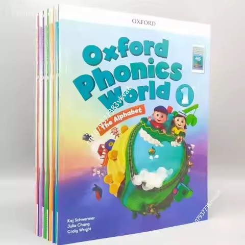 10 Books Oxford Natural Spelling Textbook Oxford Phonics World 5 Textbook + 5 Workbook Children Engl
