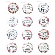 Bible Verse Fridge Magnet Scripture Inspirational Faith Quotes Glass Dome Refrigerator Magnetic Sticker Christian Gift 12PCS/LOT