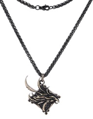 Final Fantasy XVI 16 Eikon Logo Necklace Ifrit Brass or Solid Silver with Antique Effect Clive Efrit