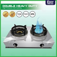 SAWANA DOUBLE HEAVY DUTY HIGH PRESSURE FAST COOKING DAPUR GAS STOVE COOKER STAINLESS STEEL 煤气灶 KHIND BUTTERFLY MILUX