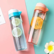 Le Kou Water Cup Portable Male and Female Student Tritan Straw Cup Plastic Cup Children's Sports Water Bottle Drinking Cupymgu