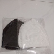 Plain knitted cap, lobe knitted cap