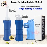 [SG Stock] 500ml Portable Handheld Travel Toilet Water Spray Sanitary Bidet Portable Bidet Spray