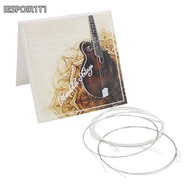 IESPOIR1T1 8Pcs Mandolin String Set, Alloy Silver Mandolin Strings, Professional 8 String Mandolin S