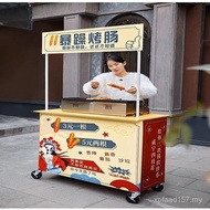 Stall Influencer Foldable Trolley Table Stall Night Market Barbecue Snack Rack Trolley Ice Powder Fa
