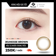 Kính áp tròng Jeunesse Brown Blue Eyes dòng lens cận sử dụng sáu tháng giãn tròng vừa màu nâu tự nhi