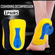 1Pair Soft PU Gel Insoles for Heel Spurs Pain Foot Cushion Foot Massager Care Half Heel Insole Pad Height Increase Men Women