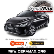 Ceramax Ceramic MG1830 Toyota Vios NGC102 AC100 1.5 Almera N17 Grand Livina Latio Front brake pad