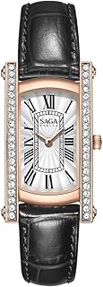 SAGA Classic Quartz Ladies Dress Watch Square Women Fashion Watches with Crystal As Gift for Women S