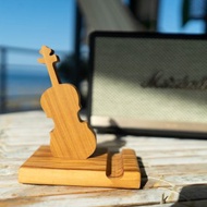 義大利Zen Forest橄欖木小提琴手機架 平板架 名片架