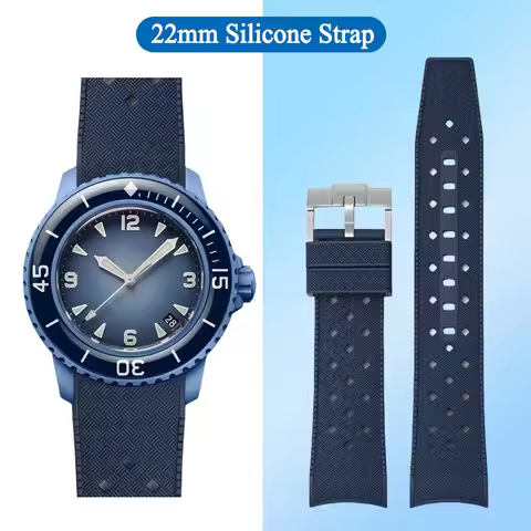22mm Silicone Watch Strap for Blancpain X Swatch Watchband Diving Sports With Tools Replacement Brac