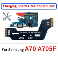 For Samsung A70 USB Charging Board Port Dock Connector + Main Board Motherboard Flex Cable