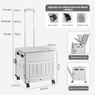 Foldable Trolley Shopping Cart Trolley With 4/8 Wheels Climber Ladder Foldable Supermarket Trolley f