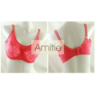 PUSH UP BRA AMITIE PNK LACE WITH WIRE SIZE 32B (B70) 34A (A75) 34C (C75)