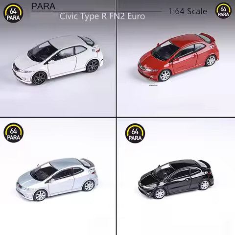 Diecast Alloy 1:64 Scale Civic Type R FN2 Car Model Adult Classic Collection Display Decoration Gift