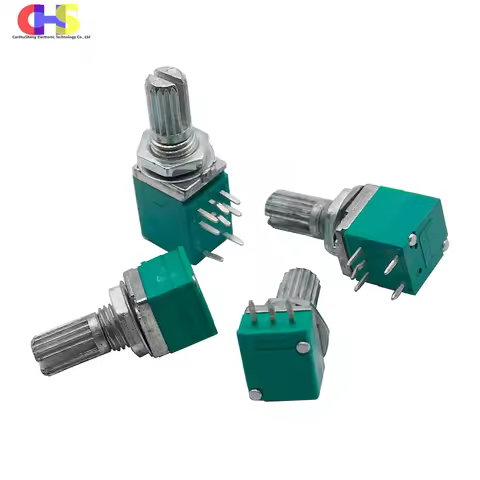 5pcs New RV097NS 5pin RK097NS RV097 5K 10K 20K 50K 100K 500K with a switch audio shaft 15mm amplifie