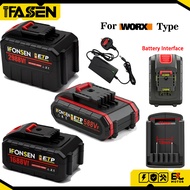 IFONSEN 588VF/1688VF Cordless Drill Battary Reciprocating Saw Lithium Li-ion Battery Rechargeable Wo