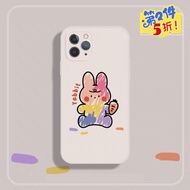 🖍Art Bunny🖍[Two Pieces 50% Off] Q's Daily Phone Case Real Shot Hand-Painted Style Korean Phone Case 