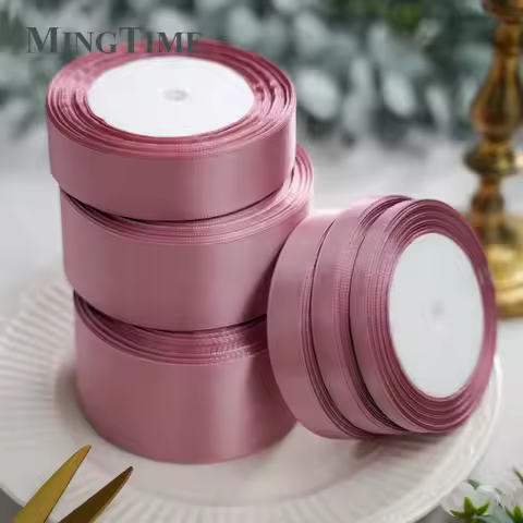 Mauve Satin Ribbon 25yards 6mm 10mm 15mm 25mm 38mm 50mm Sash Gift Bow Handmade DIY Craft Wedding Par