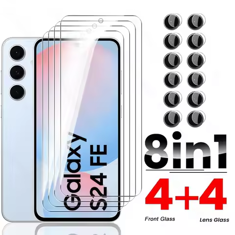 8-In-1 Camera Protective Glass For Samsung S24 FE/S25 FE 5G Tempered Glass Screen Protector Galaxy S