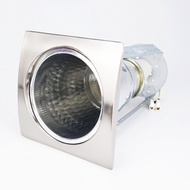 3H Lampu Siling Downlight LED E27 S31 4-inci [Recessed] Lengkung Bulat Casing For Siling Plaster