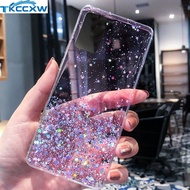 Samsung Galaxy Note 20 Ultra Note 10+ S10 Note 10 Lite S20 Ultra S20 Plus Phone Case Silver Foil Bling Star Glitter Soft Cover Shell