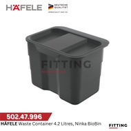 HAFELE Ninka BioBin 4.2L - Hanging Kitchen Trash Can with Cabinet Doors - Anthracite - 502.47.996
