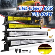 3-Row 22" 32" 42" 52"inch Led Light Bar Work Light  Led Bar 4x4 Truck ATV Car Offroad Driving Straig