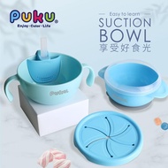 Puku Easy To Learn 3 In 1 Suction Bowl for Unisex Infants 6M+ - Feeding, Snack and Drinking Bowls wi