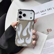 เคสโทรศัพท์ TPU ป้องกันการตก, ลายเปลวไฟดีไซน์กลวงเป็นมิตรกับผิว 1 ชิ้น เข้ากันได้กับ iPhone 15 Pro M