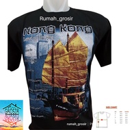 Hong Kong Black T-shirt, Hong Kong Country Souvenir, Hong Kong Souvenir