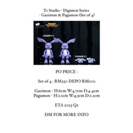 T1 Studio - Digimon Series - Gazimon & Pagumon (Set of 4)