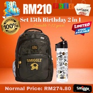 [Shop Malaysia] READY STOCK 💯 original Smiggle 15th Birthday Backpack Classic Black