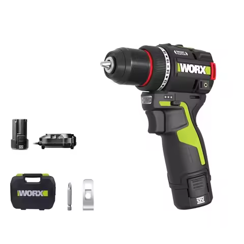 WORX WU135 Cordless Electric Drill 12V 50Nm 1800rpm Smart Clucth Auto Stop 2 Speed Adjust Metalworki