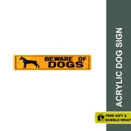 Beware Of Dog Sign (Doberman) 30cm X 10cm