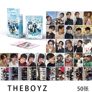 LINXX 50 Pcs THE BOYZ  Holographic Laser Card Kpop Photocards  Postcards  Series