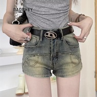 DaDuHey Women's 2024 New Stretchy High Waist Slimming Hot Girl Pants Tight Shorts Straight Slim Hot 