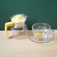 【北極二手雜貨】庫存新 樂一通 Tweety翠迪鳥 玻璃茶壺茶杯組