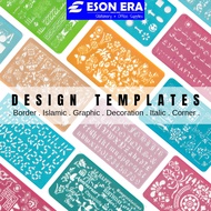Design Template Made in Malaysia (Graphic / ABC / Italic / Decoration) Stencil Plate ABC / 123