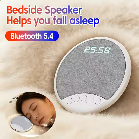 Pillow Speaker HiFi Sleep Sound Machine White Noise Bluetooth 5.4 Speaker With Digital Alarm Clock T