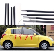 Xuming 4ชิ้นสำหรับ Suzuki SWIFT 2005-2009 2010 -2013รถนอกหน้าต่าง Molding Weatherstrip ซีลเข็มขัด We
