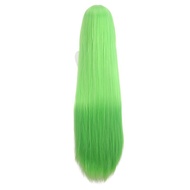 Cosplay Wig - Iruma Classmates Clara, Fluorescent Green, 100cm Long Straight Hair with Full Fringe