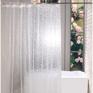 Bathroom Curtain / Clear White Window Curtain 180cm X 180cm Shower Curtain