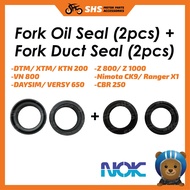 Fork Oil Seal-NOK+Fork Duct Seal(2+2PCS) DTM/XTM/KTN 200/VN 800/DAYSIM/VERSY650/Z 800/Z 1000/Nimota 